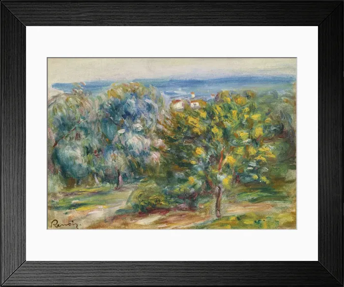 Framed Print : Midday Landscape, 1910. Artist: Renoir, Pierre Auguste (1841-1919) Framed Print : Midday Landscape, 1910. Artist: Renoir, Pierre Auguste (1841-1919)
