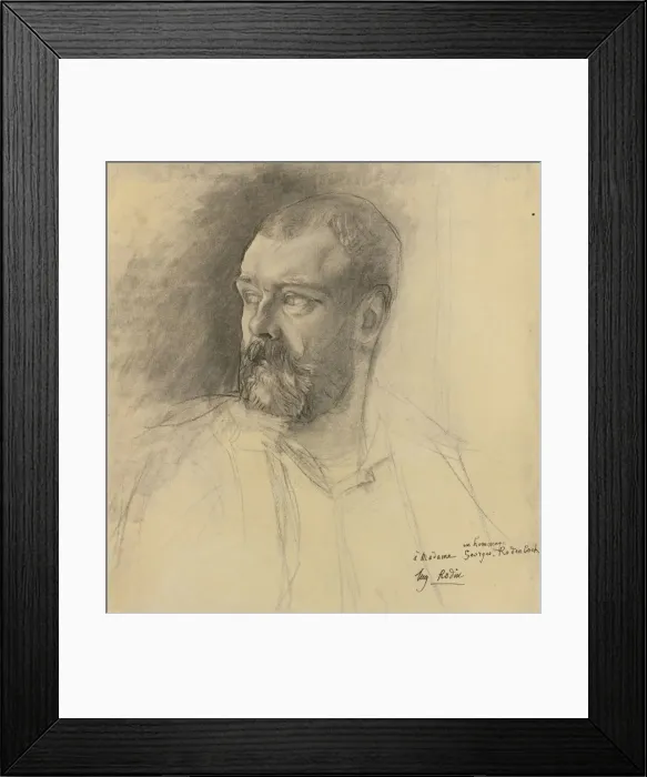 Framed Print : Portrait of Octave Mirbeau (1848-1917), ca 1893. Artist: Rodin, Auguste (1840-1917) Framed Print : Portrait of Octave Mirbeau (1848-1917), ca 1893. Artist: Rodin, Auguste (1840-1917)