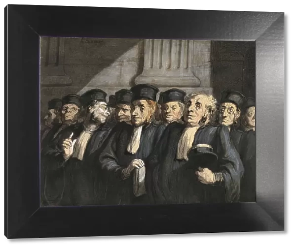The Lawyers for the Prosecution, Early 1860s. Artist: Daumier, Honore (1808-1879)