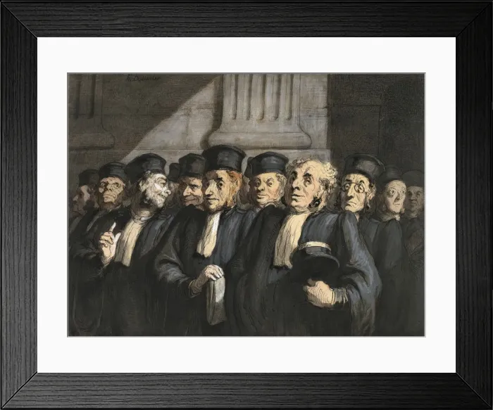 Framed Print : The Lawyers for the Prosecution, Early 1860s. Artist: Daumier, Honore (1808-1879) Framed Print : The Lawyers for the Prosecution, Early 1860s. Artist: Daumier, Honore (1808-1879)