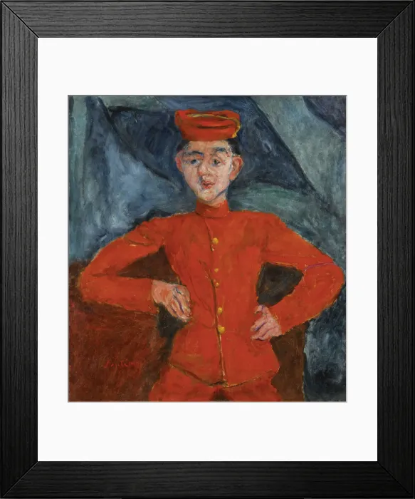 Framed Print : Le Chasseur de chez Maxims, c. 1925. Artist: Soutine, Chaim (1893-1943) Framed Print : Le Chasseur de chez Maxims, c. 1925. Artist: Soutine, Chaim (1893-1943)