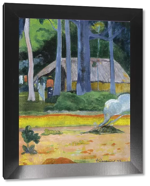 Hut under Trees (Cabane sous les arbres), 1892. Artist: Gauguin, Paul Eugene Henri (1848-1903)