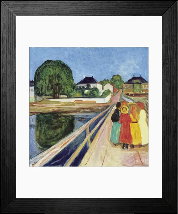 Framed Print : Girls on the bridge, 1902. Artist: Munch, Edvard (1863-1944) Framed Print : Girls on the bridge, 1902. Artist: Munch, Edvard (1863-1944)