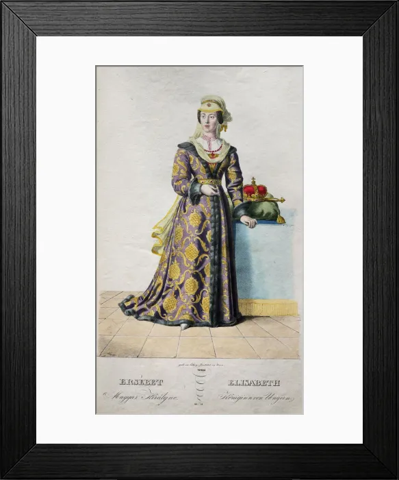 Framed Print : Elizabeth of Luxembourg (1409-1442), Queen of Bohemia, 1828. Artist: Kriehuber, Josef (1800-1876) Framed Print : Elizabeth of Luxembourg (1409-1442), Queen of Bohemia, 1828. Artist: Kriehuber, Josef (1800-1876)