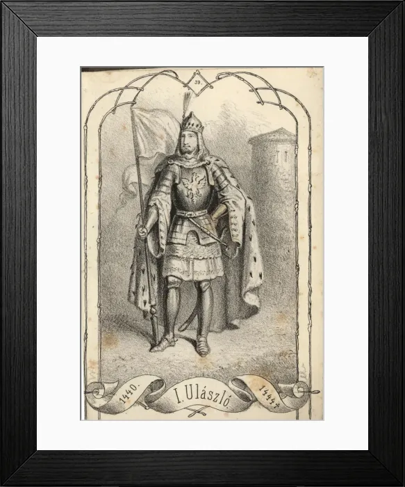 Framed Print : Vladislaus III of Varna (1424-1444). Artist: Vizkelety, Bela (1825-1864) Framed Print : Vladislaus III of Varna (1424-1444). Artist: Vizkelety, Bela (1825-1864)