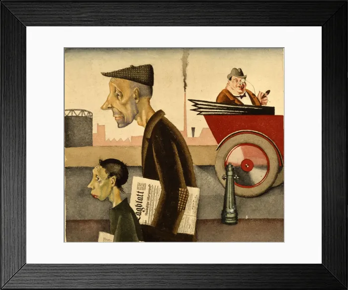 Framed Print : Newspaper people, 1921. Artist: Scholz, Georg (1890-1945) Framed Print : Newspaper people, 1921. Artist: Scholz, Georg (1890-1945)