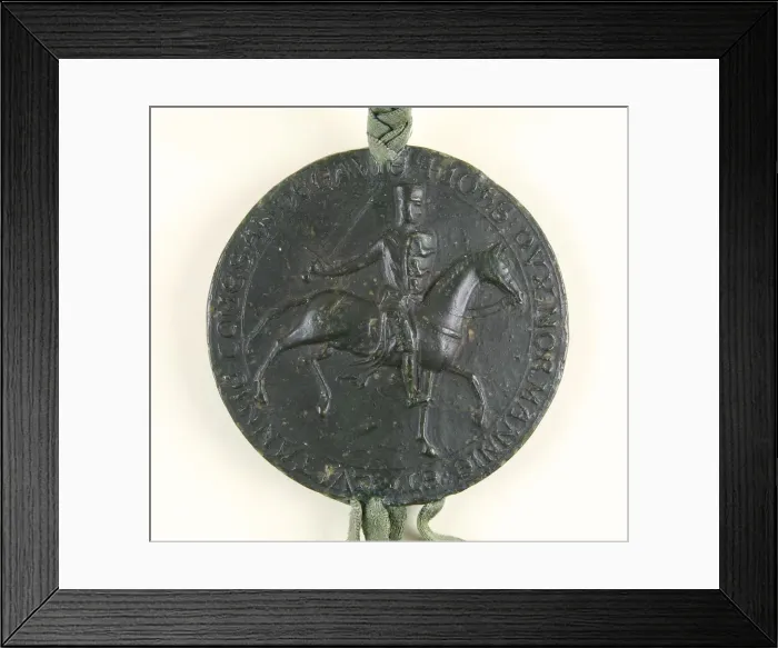 Framed Print : Great Seal of King John, 1203. Artist: Historic Object Framed Print : Great Seal of King John, 1203. Artist: Historic Object