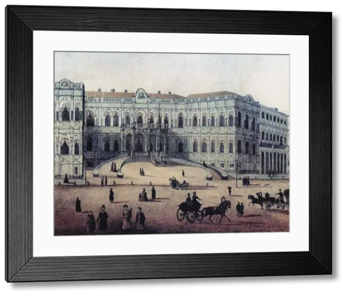 Framed Print : The Chertkov House on Myasnitskaya Street in Moscow, 1860s. Artist: Anonymous Framed Print : The Chertkov House on Myasnitskaya Street in Moscow, 1860s. Artist: Anonymous