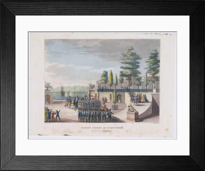 Framed Print : The Coup of 18 Fructidor, Year V, 1804. Artist: Berthault, Pierre Gabriel (1748-1819) Framed Print : The Coup of 18 Fructidor, Year V, 1804. Artist: Berthault, Pierre Gabriel (1748-1819)