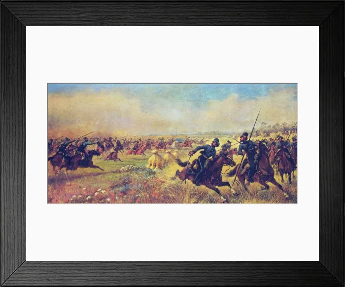 Framed Print : The Battle of Mir on 9 July 1812, 1912. Artist: Masurovsky, Viktor Viketyevich (1859-after 1923) Framed Print : The Battle of Mir on 9 July 1812, 1912. Artist: Masurovsky, Viktor Viketyevich (1859-after 1923)