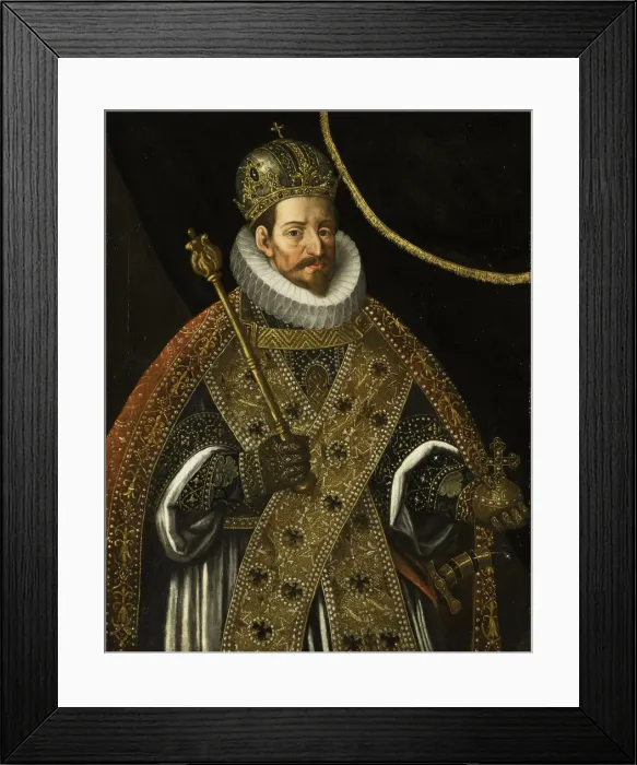 Framed Print : Portrait of Matthias (1557-1619), Holy Roman Emperor, c. 1610. Artist: Aachen, Hans von (1552-1615) Framed Print : Portrait of Matthias (1557-1619), Holy Roman Emperor, c. 1610. Artist: Aachen, Hans von (1552-1615)