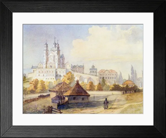 Framed Print : Holy Dormition Pochayiv Lavra. Artist: Shevchenko, Taras Grigoryevich (1814-1861) Framed Print : Holy Dormition Pochayiv Lavra. Artist: Shevchenko, Taras Grigoryevich (1814-1861)