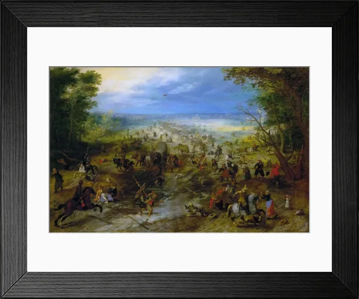Framed Print : Attack On A Wagon Train, c. 1612. Artist: Vrancx, Sebastiaen (1574-1647) Framed Print : Attack On A Wagon Train, c. 1612. Artist: Vrancx, Sebastiaen (1574-1647)