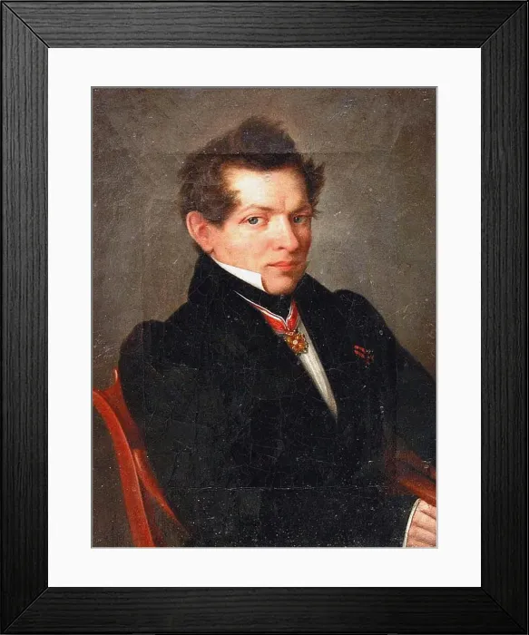 Framed Print : Portrait of the mathematician Nikolai Lobachevsky (1792-1856), 1839. Artist: Kryukov, Lev Dmitrievich (1783-1843) Framed Print : Portrait of the mathematician Nikolai Lobachevsky (1792-1856), 1839. Artist: Kryukov, Lev Dmitrievich (1783-1843)
