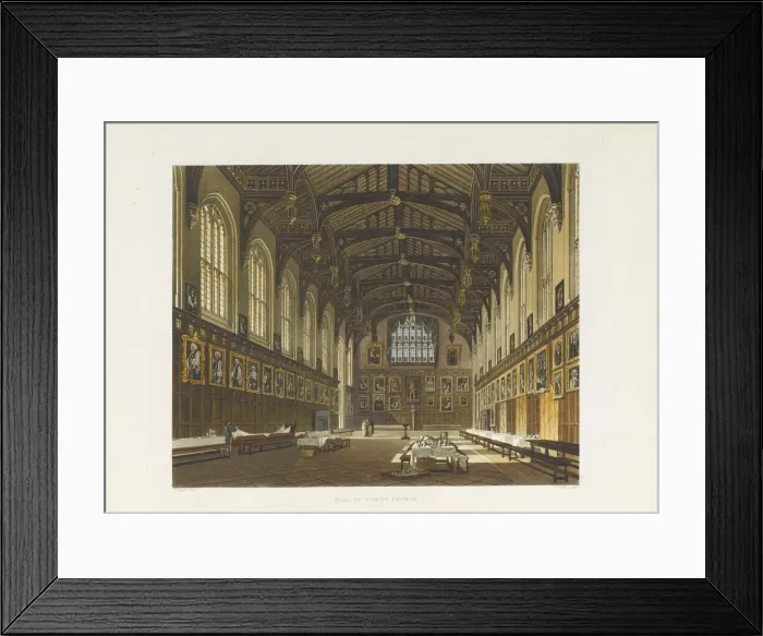 Framed Print : Hall of Christ Church, 1814. Artist: Tomkins, Thomas (1743-1816) Framed Print : Hall of Christ Church, 1814. Artist: Tomkins, Thomas (1743-1816)