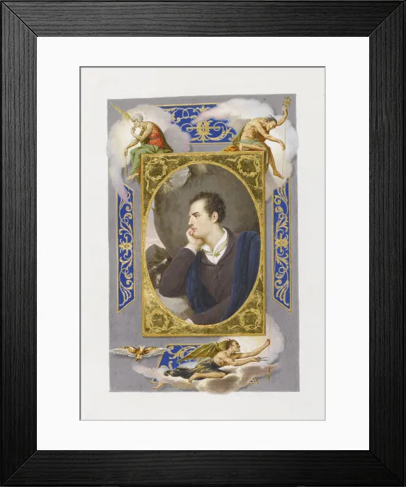 Framed Print : Lord George Noel Byron (1788-1824), 1826. Artist: Gigola (Cigola), Giovanni Battista (1769-1841) Framed Print : Lord George Noel Byron (1788-1824), 1826. Artist: Gigola (Cigola), Giovanni Battista (1769-1841)