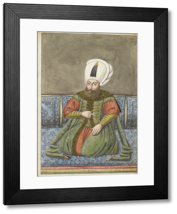 Framed Print : The Sultan Osman I, Early 19th century. Artist: Anonymous Framed Print : The Sultan Osman I, Early 19th century. Artist: Anonymous
