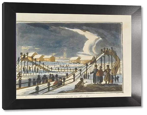 Amusement on the Ice, 1813. Artist: Svinyin, Pavel Petrovich (1787-1839)