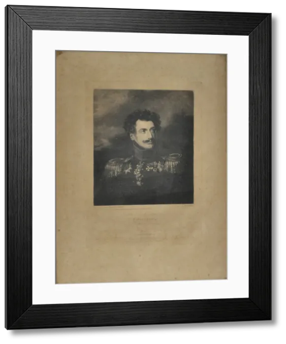 Framed Print : Portrait of General Lev Alexandrovich Naryshkin (1785-1846). Artist: Dawe, Henry Edward (1790-1848) Framed Print : Portrait of General Lev Alexandrovich Naryshkin (1785-1846). Artist: Dawe, Henry Edward (1790-1848)