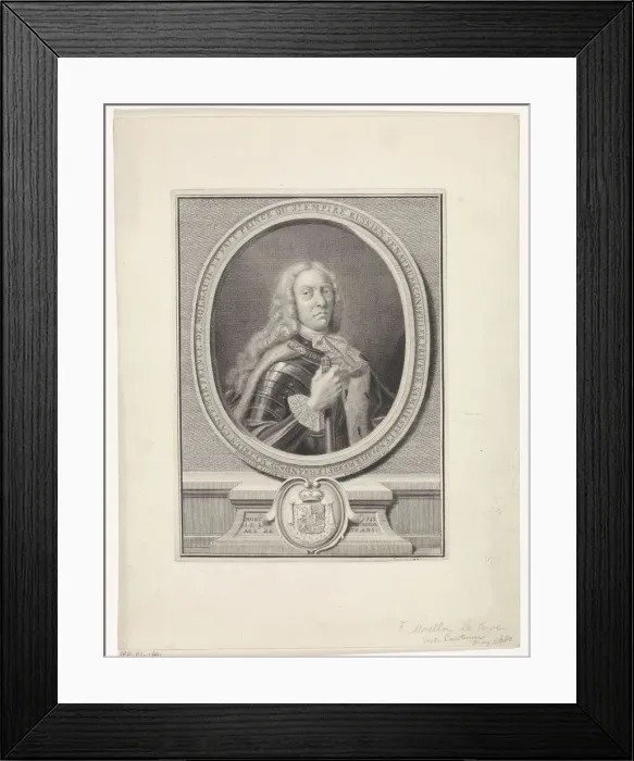 Framed Print : Dimitrie Cantemir (1673-1723), 1735. Artist: La Cave, Francois Morellon de (active 18th century) Framed Print : Dimitrie Cantemir (1673-1723), 1735. Artist: La Cave, Francois Morellon de (active 18th century)