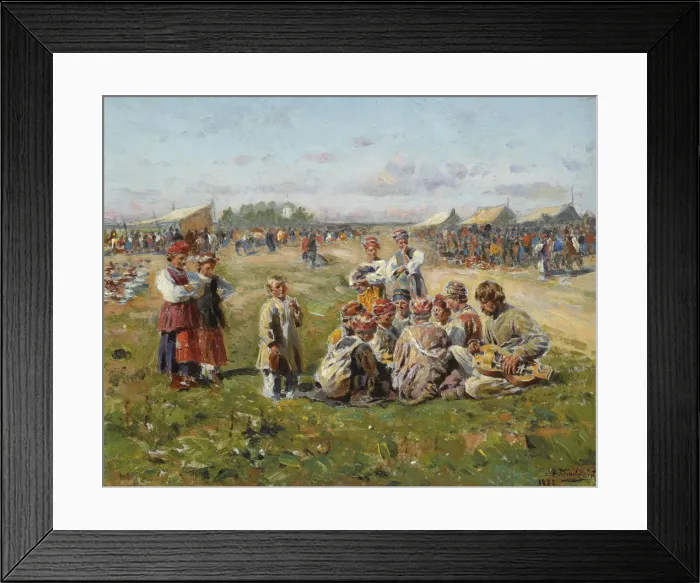 Framed Print : The Village Fair, 1882. Artist: Makovsky, Vladimir Yegorovich (1846-1920) Framed Print : The Village Fair, 1882. Artist: Makovsky, Vladimir Yegorovich (1846-1920)