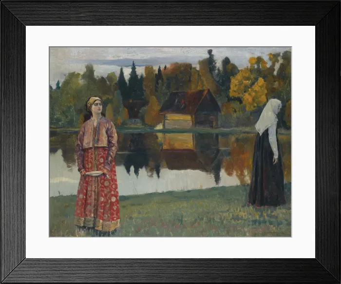 Framed Print : By the Lake, 1924. Artist: Nesterov, Mikhail Vasilyevich (1862-1942) Framed Print : By the Lake, 1924. Artist: Nesterov, Mikhail Vasilyevich (1862-1942)