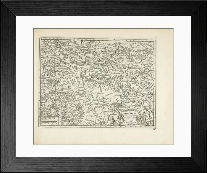 Framed Print : Map of Moscovia, 1726. Artist: Aa, Pieter van der (1659-1733) Framed Print : Map of Moscovia, 1726. Artist: Aa, Pieter van der (1659-1733)