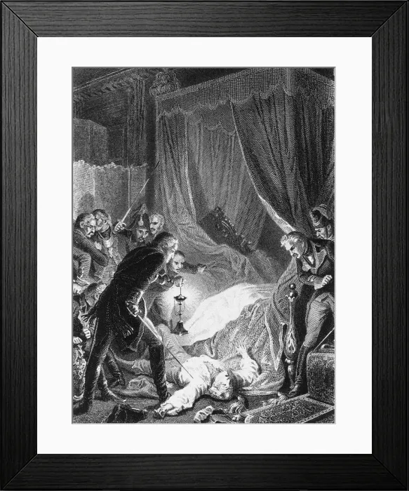 Framed Print : The assassination of Tsar Paul I on March 12, 1801, 1874. Artist: Philippoteaux, Henri Felix Emmanuel (1815-1884) Framed Print : The assassination of Tsar Paul I on March 12, 1801, 1874. Artist: Philippoteaux, Henri Felix Emmanuel (1815-1884)