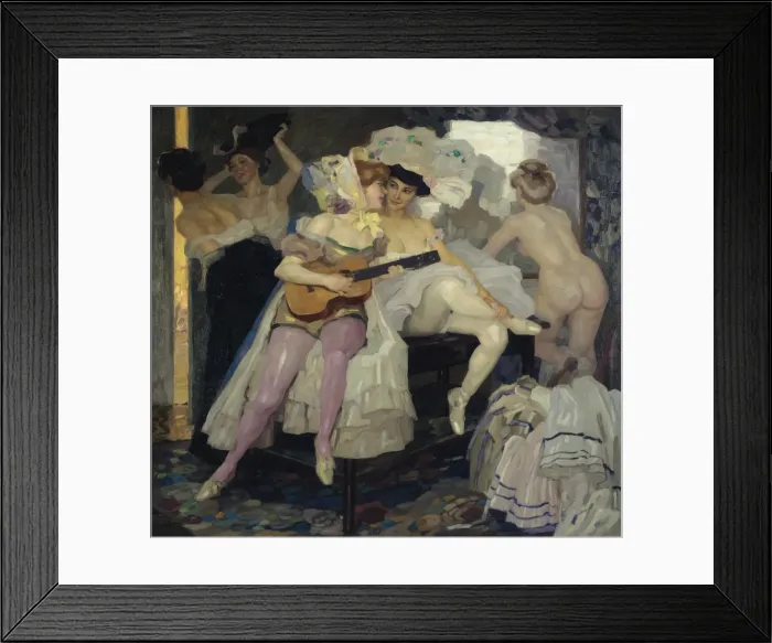 Framed Print : Behind the Scenes, 1905. Artist: Putz, Leo (1869-1940) Framed Print : Behind the Scenes, 1905. Artist: Putz, Leo (1869-1940)