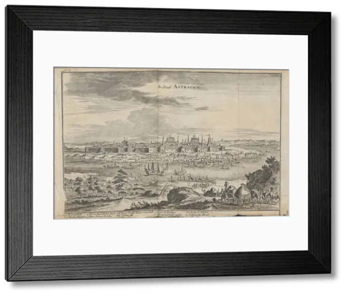 Framed Print : Astrakhan (From: Drie aanmerkelyke reizen), 1675. Artist: Struys, Jan Jansz. (1630-1694) Framed Print : Astrakhan (From: Drie aanmerkelyke reizen), 1675. Artist: Struys, Jan Jansz. (1630-1694)