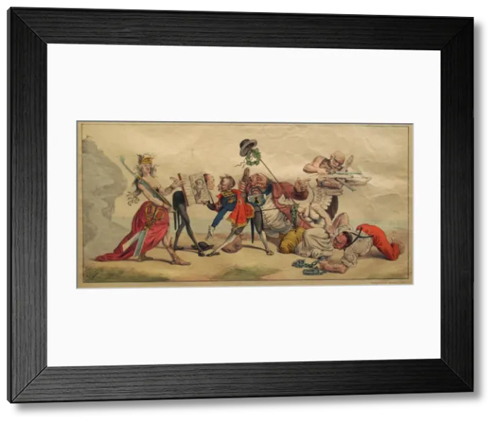 Framed Print : The entrance of censorship in Germany, 1842. Artist: Seel, Johann Richard (1819-1875) Framed Print : The entrance of censorship in Germany, 1842. Artist: Seel, Johann Richard (1819-1875)