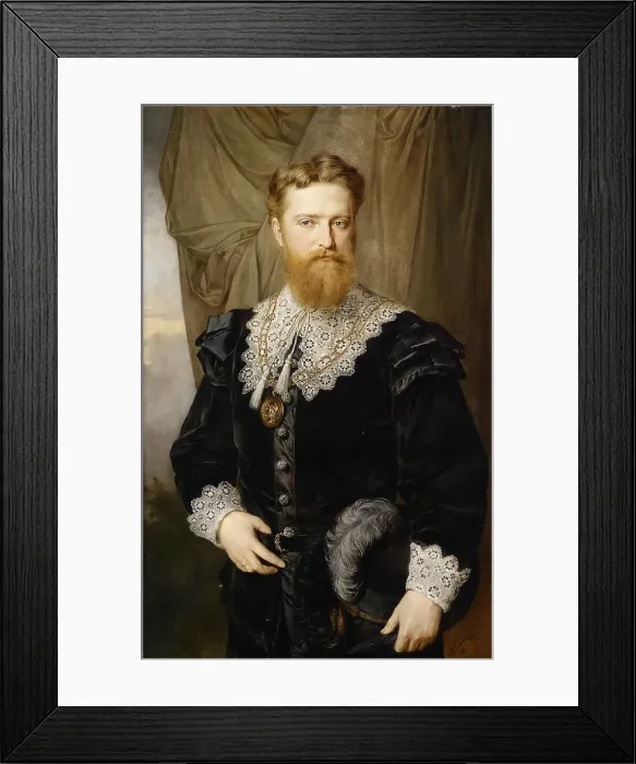 Framed Print : Portrait Of Karl Lueger (1844-1910) In Historical Costume, 1876. Artist: Nigg, Hermann (1849-1928) Framed Print : Portrait Of Karl Lueger (1844-1910) In Historical Costume, 1876. Artist: Nigg, Hermann (1849-1928)