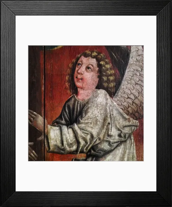 Framed Print : The Angel. Detail of the Holy Blood Shrine, Mid of the 15th century. Artist: Anonymous Framed Print : The Angel. Detail of the Holy Blood Shrine, Mid of the 15th century. Artist: Anonymous