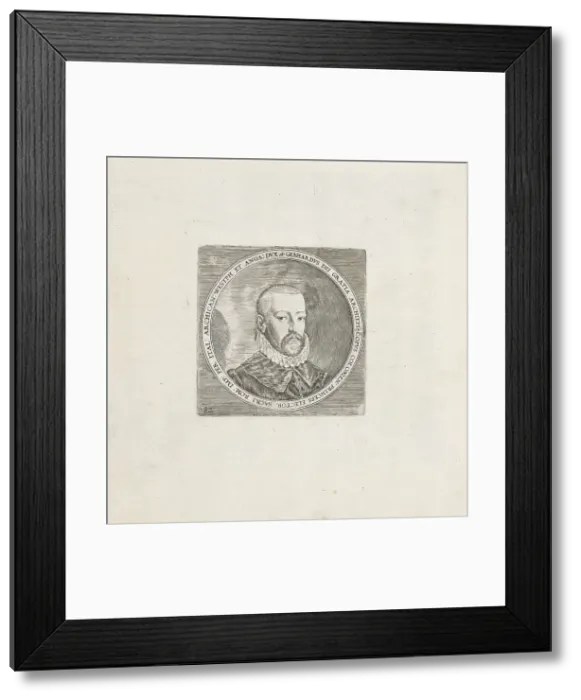 Framed Print : Portrait of Gebhard Truchsess von Waldburg (1547-1601), ca 1580-1585. Artist: Hogenberg, Frans (1535-1590) Framed Print : Portrait of Gebhard Truchsess von Waldburg (1547-1601), ca 1580-1585. Artist: Hogenberg, Frans (1535-1590)