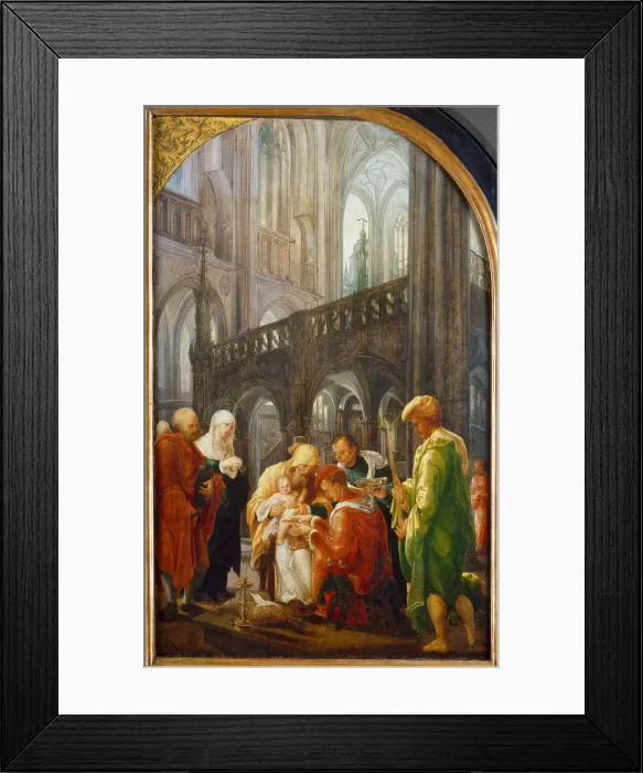 Framed Print : The circumcision of Christ, 1521. Artist: Huber, Wolf (1480  /  5-1553)