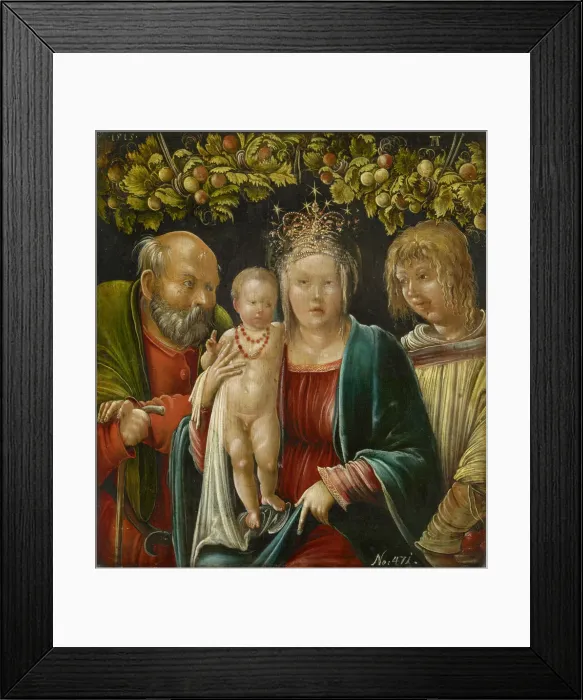 Framed Print : The Holy Family with Saint Agapitus, 1515. Artist: Altdorfer, Albrecht (c. 1480-1538)