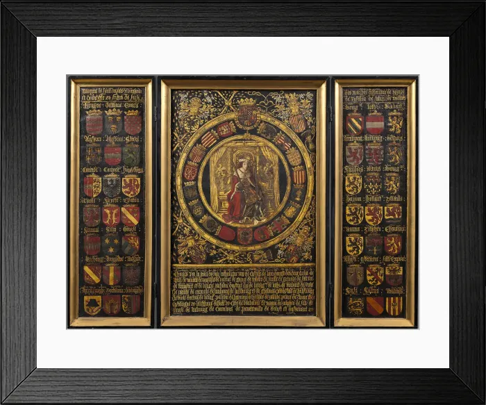 Framed Print : Portrait of Charles V of Spain (1500-1558). Artist: Battel, Jan van, II (1477-1557) Framed Print : Portrait of Charles V of Spain (1500-1558). Artist: Battel, Jan van, II (1477-1557)