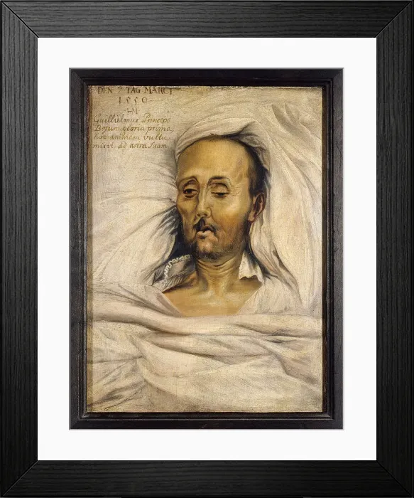 Framed Print : Duke William V of Bavaria on his deathbed, 1550. Artist: Mielich (Muelich), Hans (1516-1573) Framed Print : Duke William V of Bavaria on his deathbed, 1550. Artist: Mielich (Muelich), Hans (1516-1573)