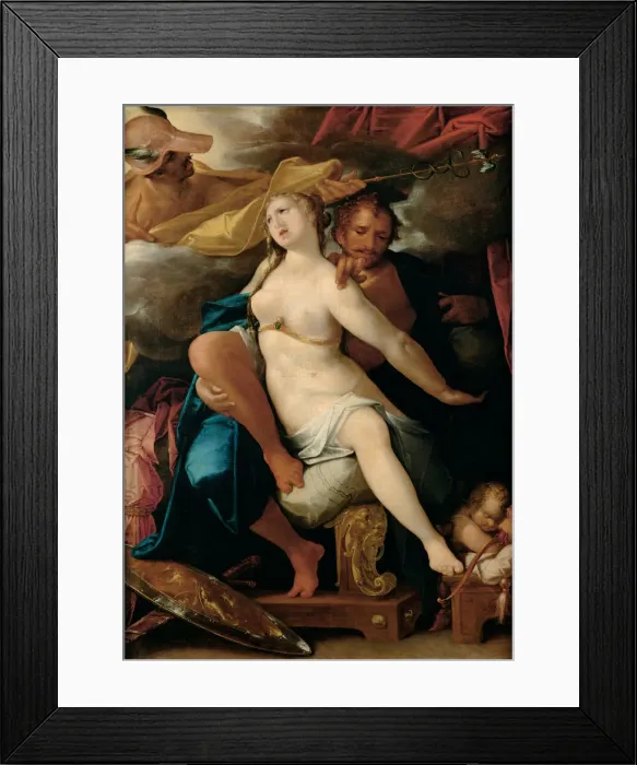 Framed Print : Venus and Mars warned by Mercury, ca 1586. Artist: Spranger, Bartholomeus (1546-1611) Framed Print : Venus and Mars warned by Mercury, ca 1586. Artist: Spranger, Bartholomeus (1546-1611)