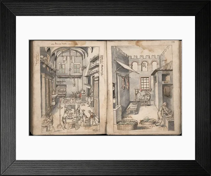 Framed Print : Cookbook Opera, 1570. Artist: Scappi, Bartolomeo (c. 1500-1577) Framed Print : Cookbook Opera, 1570. Artist: Scappi, Bartolomeo (c. 1500-1577)