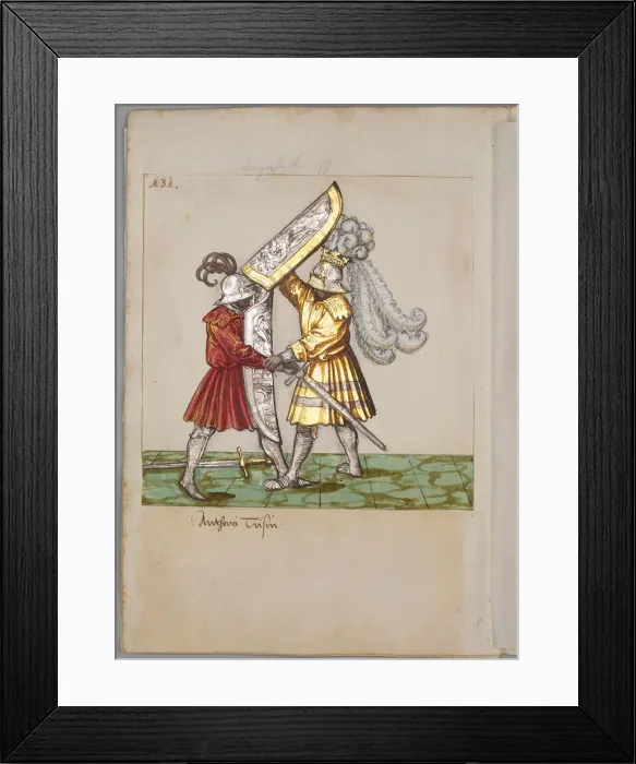 Framed Print : Illustration from The Tournament Book of Emperor Maximilian I, 1512-1515. Artist: South German master (16th century) Framed Print : Illustration from The Tournament Book of Emperor Maximilian I, 1512-1515. Artist: South German master (16th century)