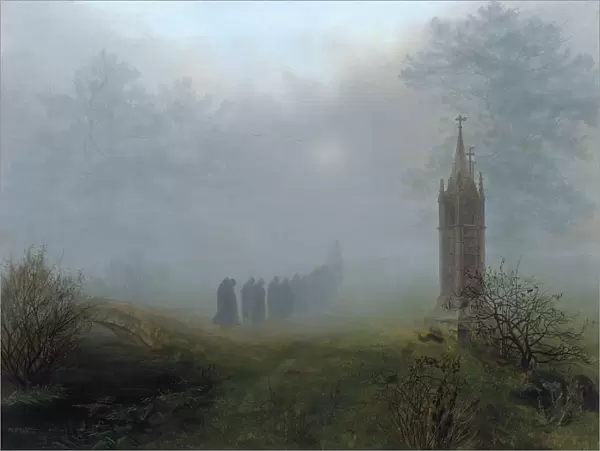 Procession in the Fog, 1828. Artist: Oehme, Ernst Ferdinand (1797-1855)