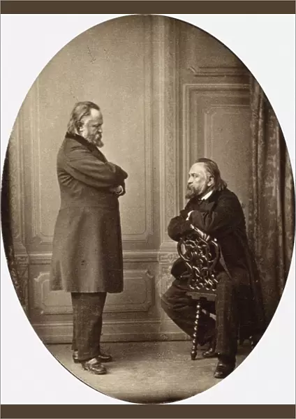 Herzen against Herzen. Double Portrait of Aleksandr Ivanovich Herzen (1812-1870), 1865. Artist: Levitsky, Sergei Lvovich (1819-1898)
