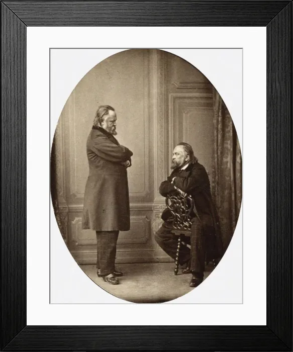 Framed Print : Herzen against Herzen. Double Portrait of Aleksandr Ivanovich Herzen (1812-1870), 1865. Artist: Levitsky, Sergei Lvovich (1819-1898) Framed Print : Herzen against Herzen. Double Portrait of Aleksandr Ivanovich Herzen (1812-1870), 1865. Artist: Levitsky, Sergei Lvovich (1819-1898)