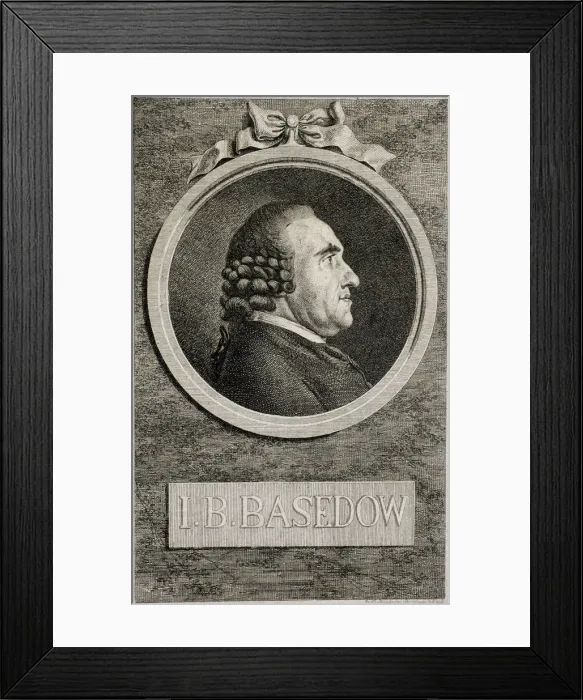 Framed Print : Johann Bernhard Basedow (1724-1790), 1773. Artist: Chodowiecki, Daniel Nikolaus (1726-1801) Framed Print : Johann Bernhard Basedow (1724-1790), 1773. Artist: Chodowiecki, Daniel Nikolaus (1726-1801)