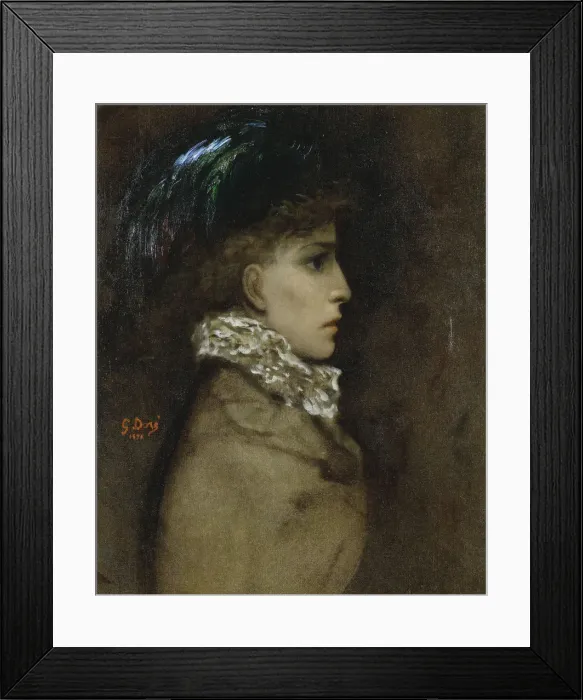 Framed Print : Portrait of the actress Sarah Bernhardt (1844-1923), 1870. Artist: Dore, Gustave (1832-1883) Framed Print : Portrait of the actress Sarah Bernhardt (1844-1923), 1870. Artist: Dore, Gustave (1832-1883)