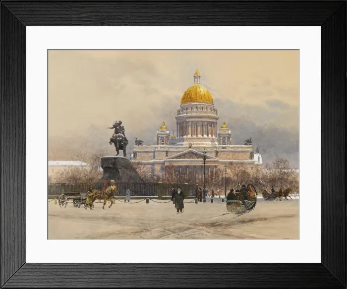Framed Print : Saint Isaacs Cathedral, 1898. Artist: Kopallik, Franz (1860-1931) Framed Print : Saint Isaacs Cathedral, 1898. Artist: Kopallik, Franz (1860-1931)