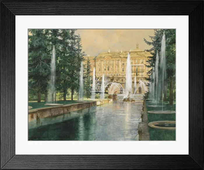 Framed Print : Peterhof, 1898. Artist: Kopallik, Franz (1860-1931) Framed Print : Peterhof, 1898. Artist: Kopallik, Franz (1860-1931)
