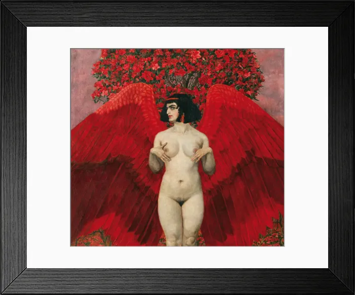 Framed Print : Red Angel, 1902. Artist: Mediz, Karl (1868-1945) Framed Print : Red Angel, 1902. Artist: Mediz, Karl (1868-1945)