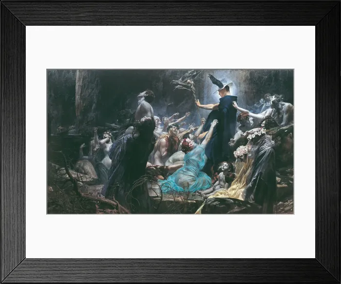 Framed Print : The Souls of Acheron, 1898. Artist: Hiremy-Hirschl, Adolf (1860-1933) Framed Print : The Souls of Acheron, 1898. Artist: Hiremy-Hirschl, Adolf (1860-1933)